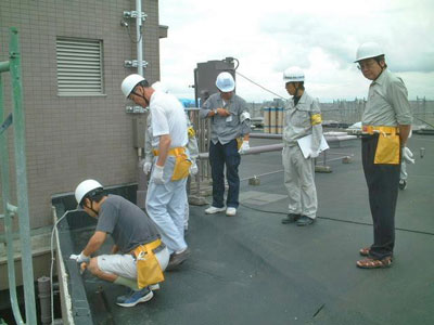 屋上防水工事の監理者検査